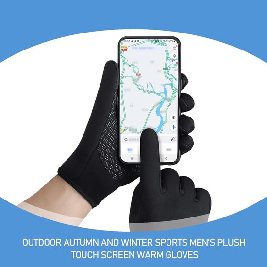 Waterdichte en Winddichte Fietshandschoenen voor Mannen en Vrouwen - Winter Handschoenen - Touchscreen Warm - Thermisch - Antislip - Fietsen, Hardlopen, Skiën van Merkloos — afbeelding 2