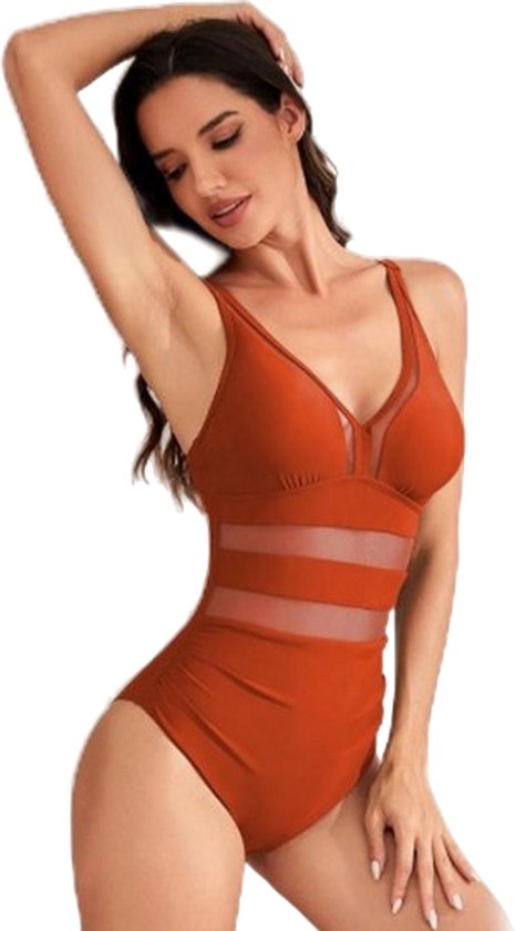 Maillot de bain ajusté - Oranje - Femme - Maillots de bain - Bikini - Dos nu