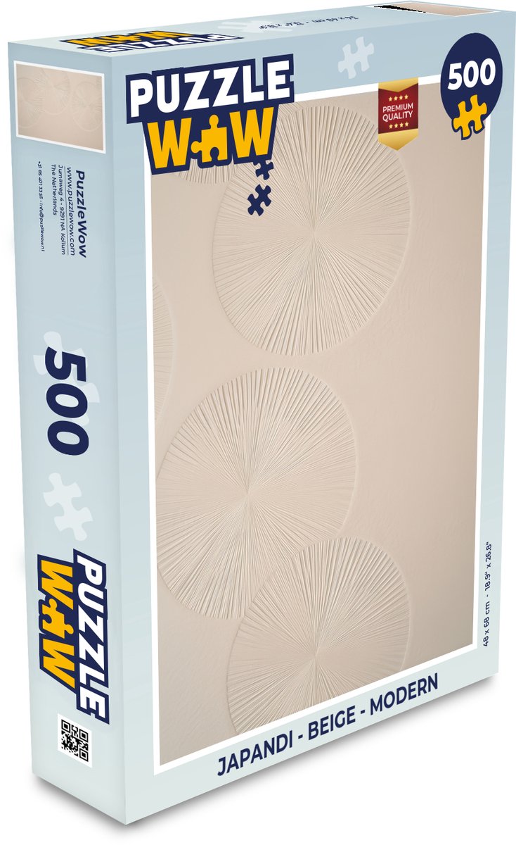 Puzzel Japandi - Beige - Modern - Legpuzzel - Puzzel 500 stukjes