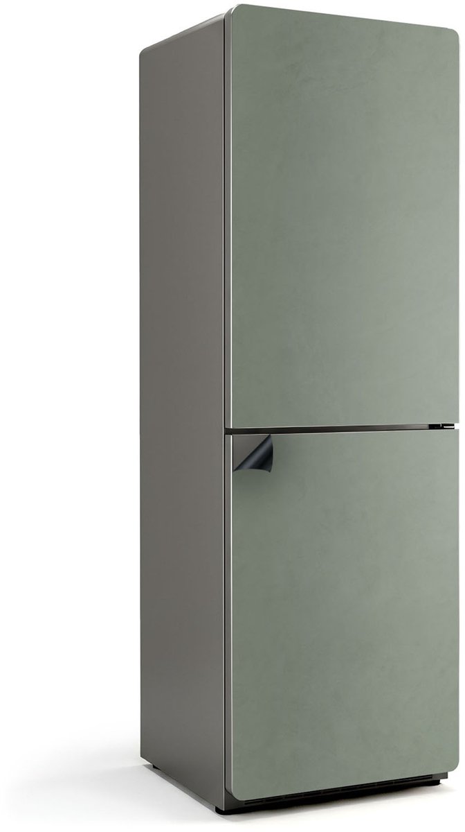 Wallfluent Magnetische Koelkastmat - Grijsgroen Koelkast Magneet Sticker - 60 cm x 180 cm - Grijsgroen Magnetische Koelkastmat - Koelkast Magneet Decoratie - Decoratieve Magneetmat Voor Koelkast - Verwijderbare Koelkast Decoratie
