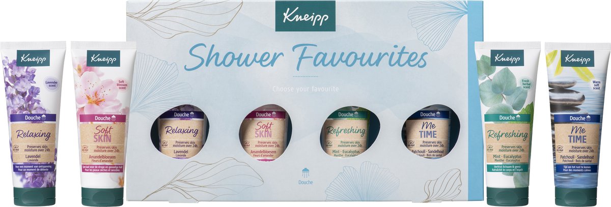 Kneipp Luxe Geschenkset Shower Collection - Douchegel set - Cadeau - Vegan - Inhoud: 4 x 75 ml