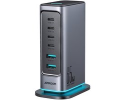 Joyroom - 65W Laadstation met USB 3.0 en USB C - Bureau Adapter - Multi Port Docking Station - Grijs