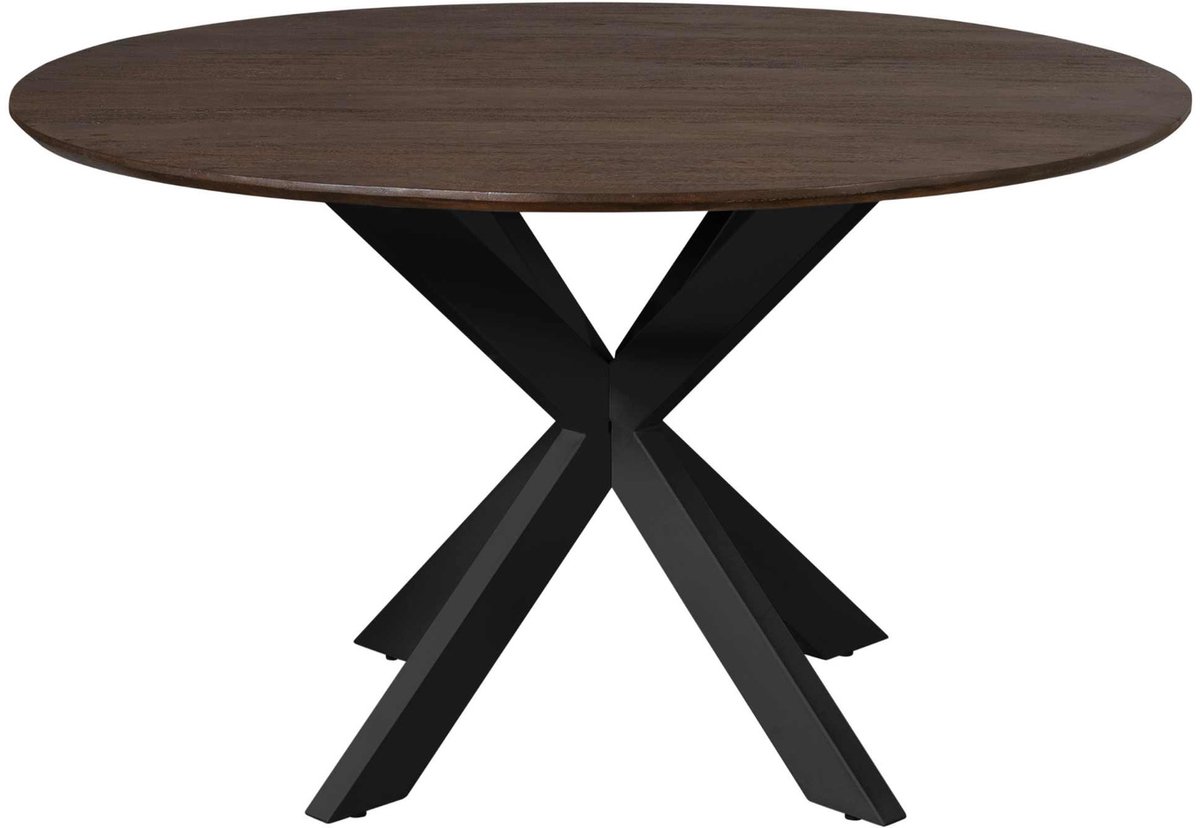 StarFurn Eettafel Madison - Deens Ovaal Bruin/Zwart - 150x150x76cm