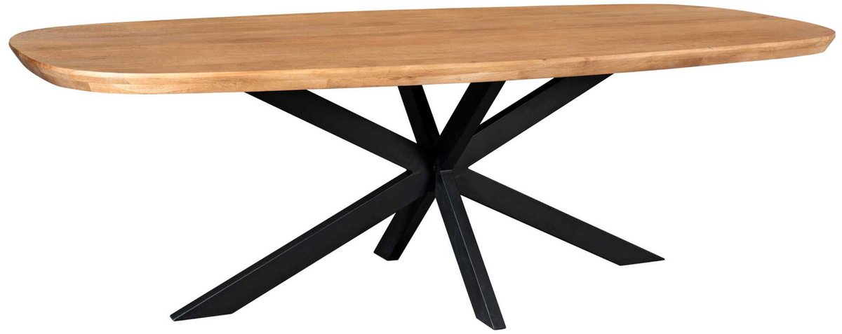 StarFurn Eettafel Madison - Deens Ovaal Naturel Hout - 240x110x76cm