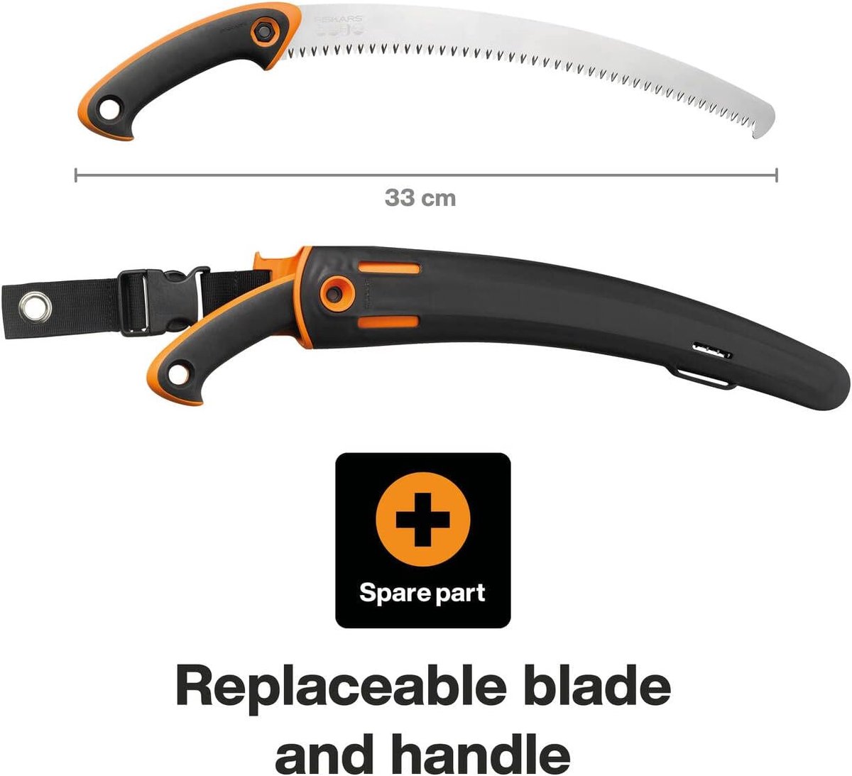 Fiskars SW-330 - Scie à main - Modèle professionnel - Longueur 490 mm