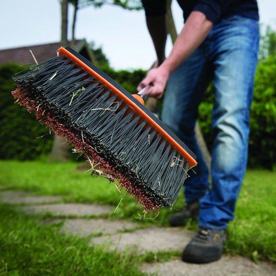 Fiskars Quikfit Bezemkop - Straatbezem met Harde en Zachte Haren - 28 cm Breed van Fiskars — afbeelding 2