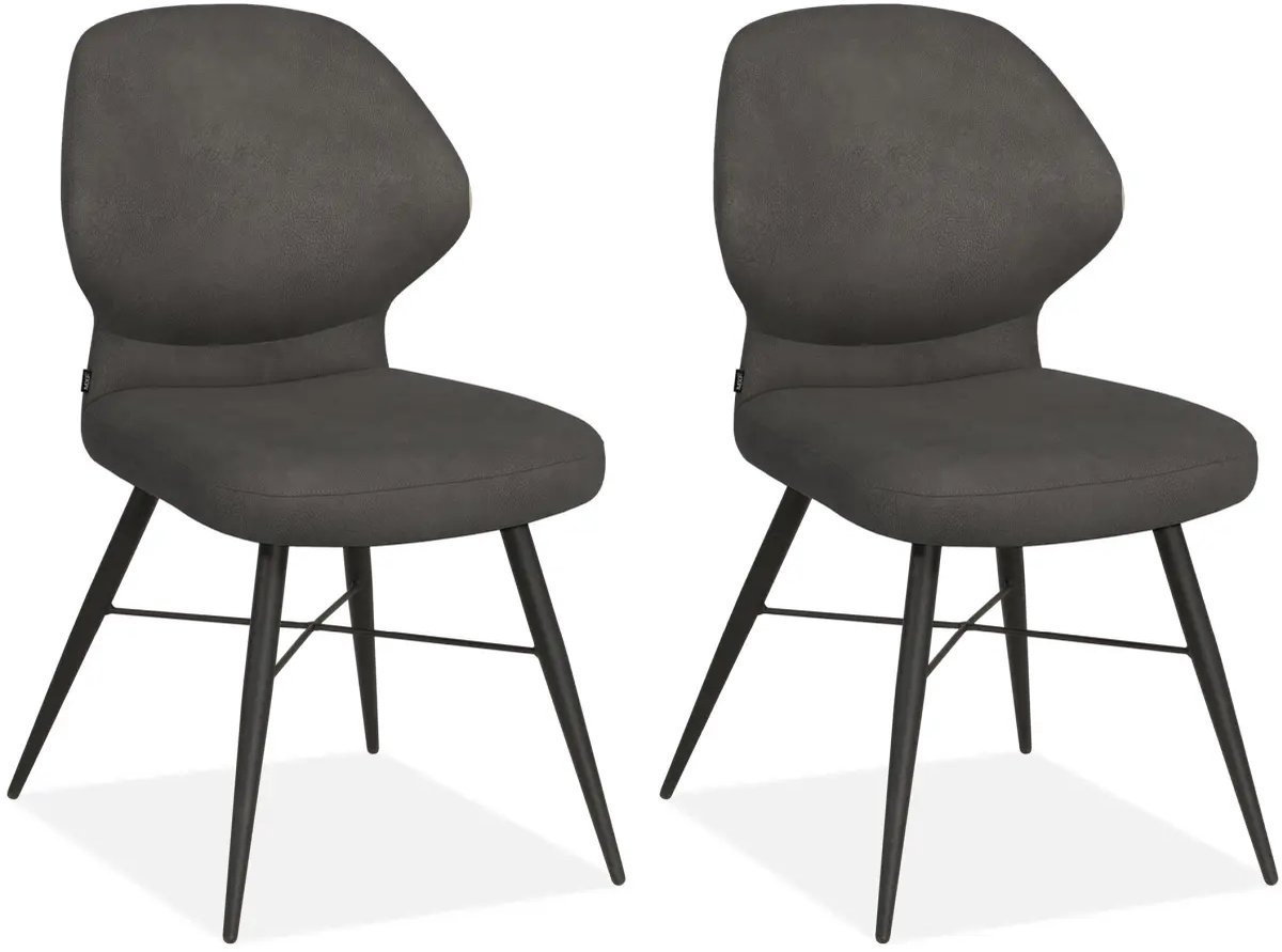 MX Sofa Eetkamerstoel Jamaica - Antraciet (set van 2 stoelen)