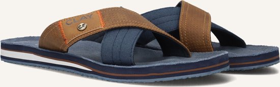 CLAY Slippers Clay002 - Homme - Cognac - Taille 48