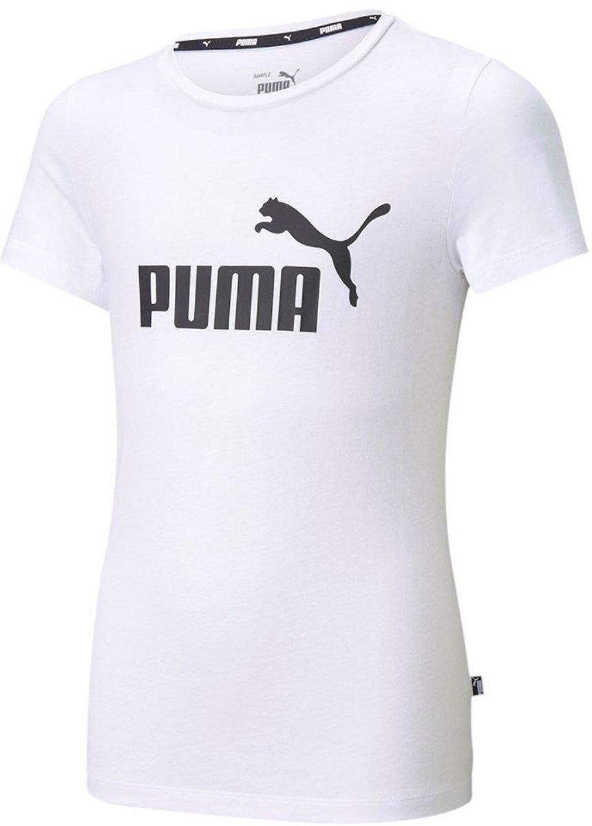 Puma Essential Logo T-shirt Met Korte Mouwen 4-5 Years Man Meisjes Wit