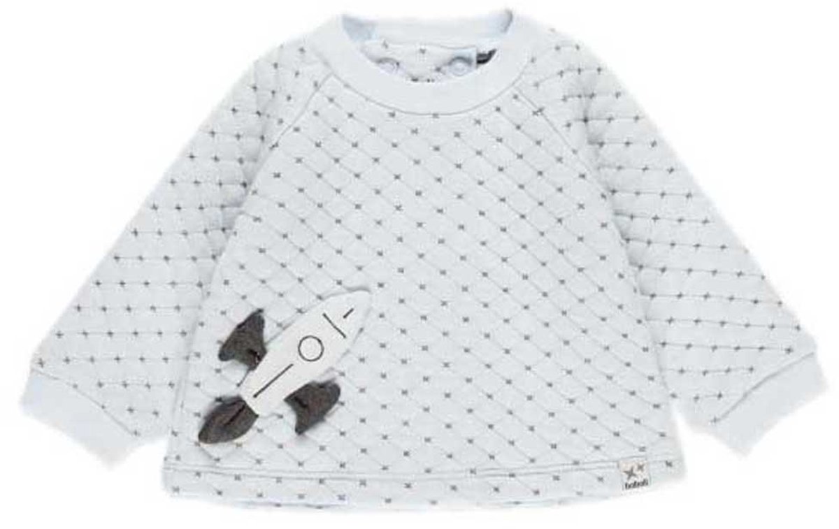 Boboli Double Face Sweatshirt Wit,Blauw 0 Months Meisjes