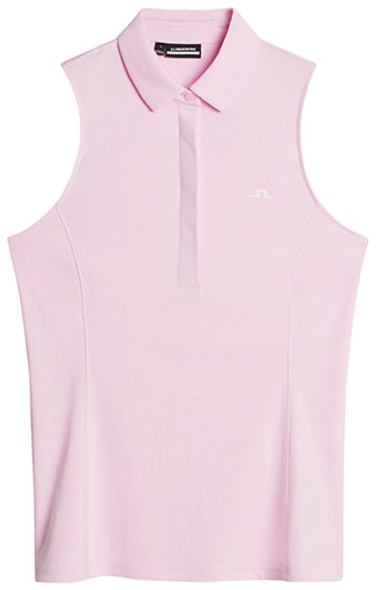 J.lindeberg Dena Mouwloze Poloshirt Voor Dames Roze L Vrouw