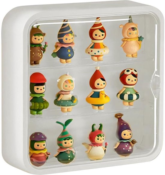 Vitrine suspendue MKSS® - Vitrine murale - Vitrine en Verres - 30 x 8 x 30 cm - Wit