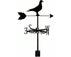 Metalen windwijzer, dakmontage weer windvaan richtingaanwijzer, buitenscène tuinornament voor schuur, boerderij, tuin, terrasdecoratie (duif)
