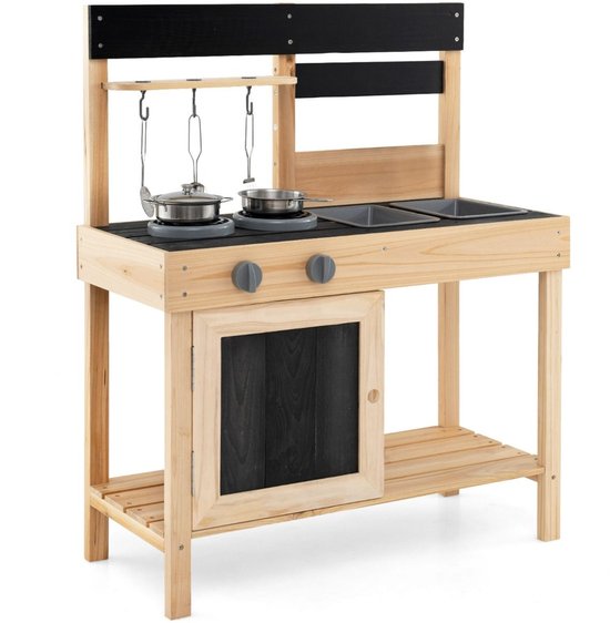 Magni - houten Speelkeuken met spoelbak, oven en kookplaten beste