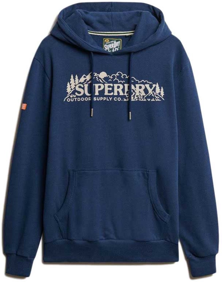 Superdry Outdoor Scene Relaxed Hoodie Heren Hoodies Blauw