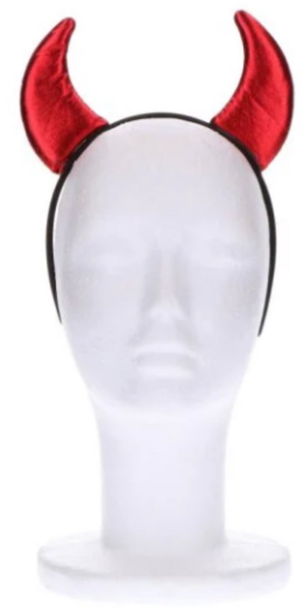Duivel Hoorntjes - Duivel Diadeem - Glitter Rood