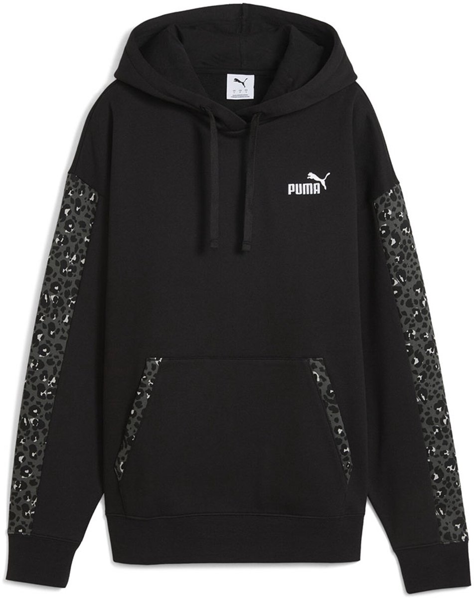 Puma Ess Graphic Animal Comfort Hoodie L Vrouw Zwart