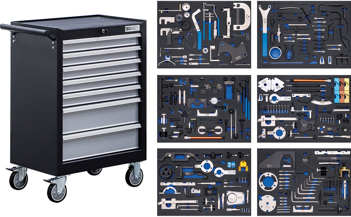 BGS Werkstattwagen 7 Laden Motorinstelgereedschapsets - 6076