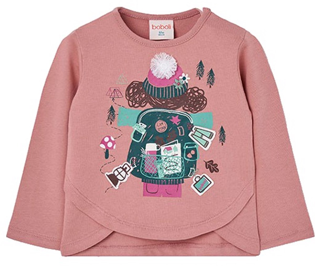 Boboli Knit T-shirt Met Lange Mouwen Roze 7 Years Jongens,Meisjes