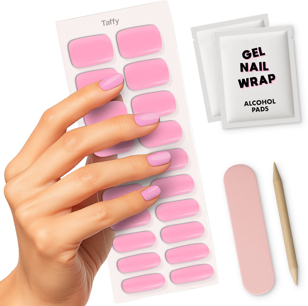 Miss Jules - Roze - Taffy - Gel Nail Wraps - Gel Nagel Stickers (incl. Instructievideo)