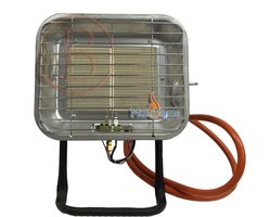 Propatech ruimte straler 3,7 kW met ODS-beveiliging, waakvlam, gas aansluitset op statief