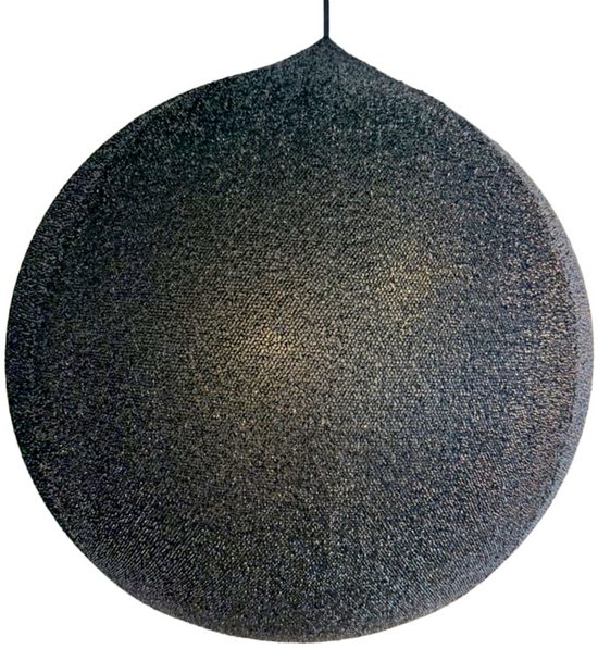 5 x Opblaasbare Glitterbal Zwart 40 cm - Brandvertragend - Super Grote Kerstbal – Horeca Decoratie – Winter Styling – Versiering – Winkelcentrum Aankleding – Glitterbol – Reuzen Ballon