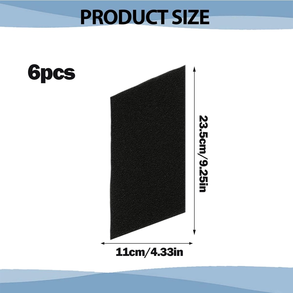 6 stuks filters voor wasdroger, Bauknecht Privileg Whirlpool HX 481010354757, 225 x 107 x 8 mm, sponsfilter, reserveaccessoires voor wasdroger, warmtepomp en condensatordroger thumbnail 6