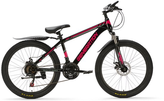 Generation Baturo mountainbike 24 inch - Roze - Spatborden van Generation — afbeelding 2