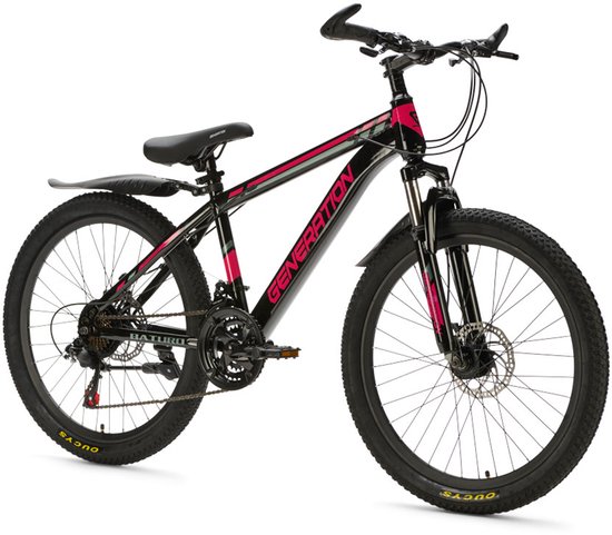 Generation Baturo mountainbike 24 inch - Roze - Spatborden van Generation — afbeelding 3