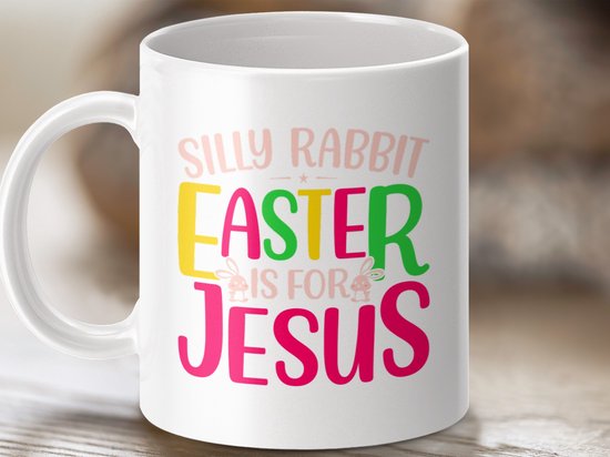 Mok Grappige Konijn Pasen Is Voor Jezus, Pasen Mok, Christelijke Pasen, Konijn Pasen Mok, Pasen Cadeau, Lente Mok, Paasdecoratie