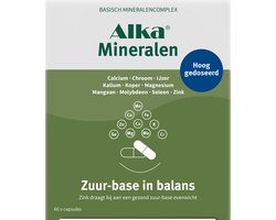 Alka Mineralen - basisch mineralencomplex - hoog gedoseerd - 60 v-capsules - bevat 10 basische mineralen