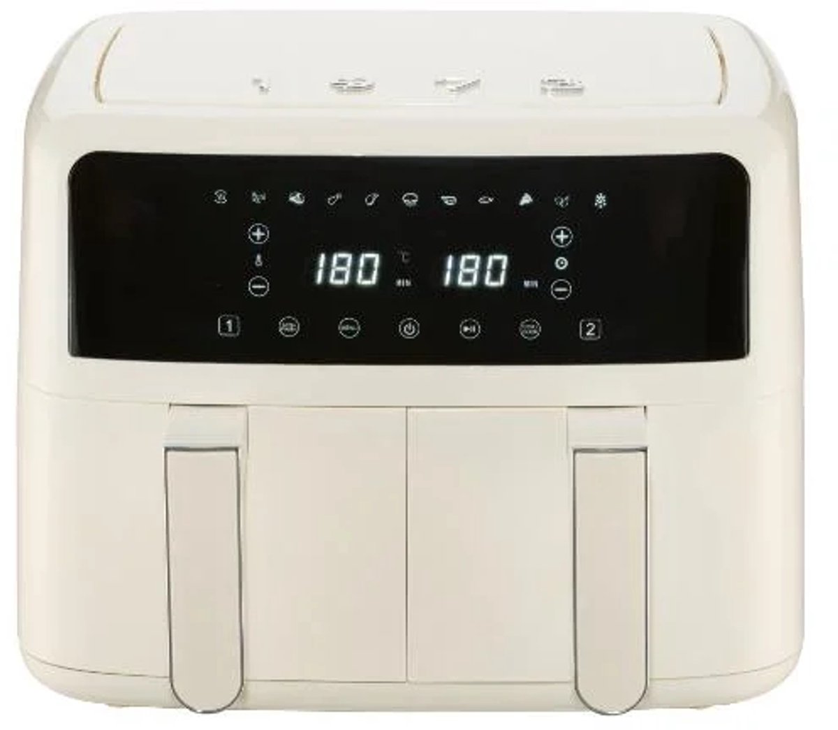 Afbeelding 3 van SILVERCREST® Hetelucht friteuse - Heteluchtfriteuse - Airfryer - Vermogen: 2600 W - Inhoud: 2x 4,35 L - Temperatuur: 60/200 °C - Beige