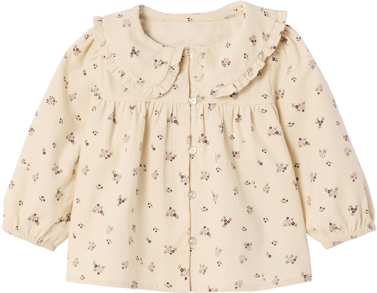 Vertbaudet Bedrukte babyblouse in fluweel / velours