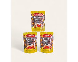 Lorena Kastanje Suiker 3x125g – Traditionele Turkse Lekkernij | Glutenvrije & Natuurlijke Gezonde Snack - Kestane Şekeri 3x125g – Geleneksel Türk Lezzeti | Glutensiz & Doğal Sağlıklı Atıştırmalık - Chestnut Candy 3x125g – Traditional Turkish Delight