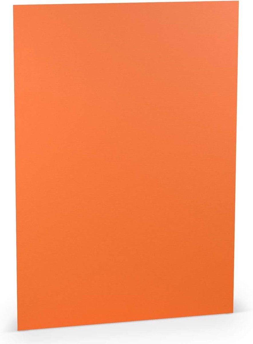 PAPERADO, 100 vellen MANDARIN, A4 gekleurd geribbeld papier 160gr, 210 x 297mm, knutselpapier, om te beschilderen, te printen PAK VAN 100 VELLEN