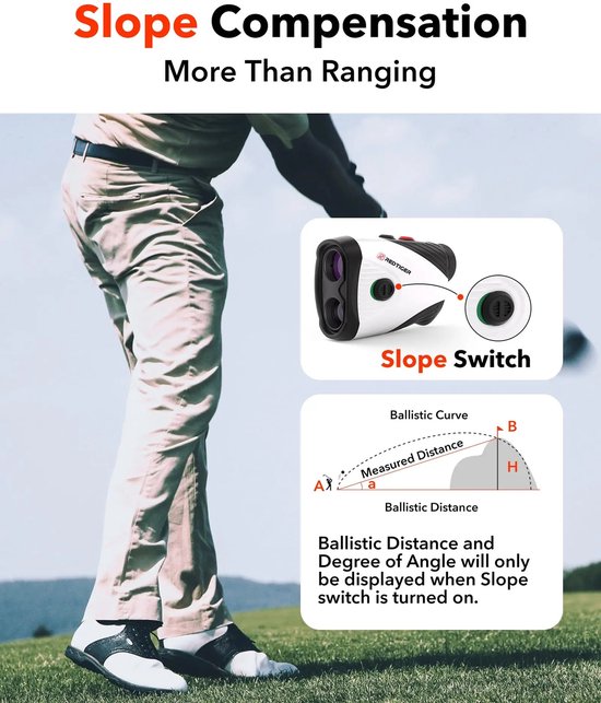 Aafinity Golf Afstandmeter - Rangefinder - Verrekijker 1000M - Golf Accessoires - Laser - Afstandsmeter Digitaal - Wit van Merkloos — afbeelding 4