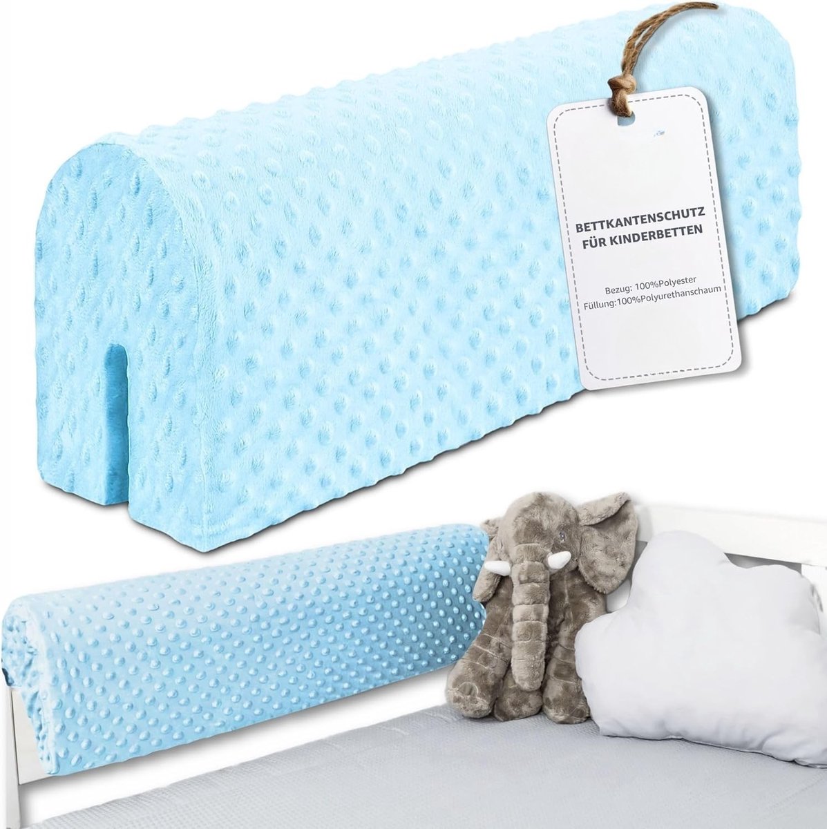 Solacis Opblaasbare bedrand - Bedhekje - Bedrand - Bedrand baby - Bedbeveiliging - Uitvalbescherming - Bedrail - Must have voor in uw bed!