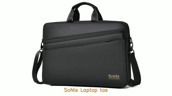 Sacoche pour ordinateur portable SoNis - Sac bandoulière pour ordinateur portable - 15 pouces - noir - hydrofuge - Housse pour ordinateur portable