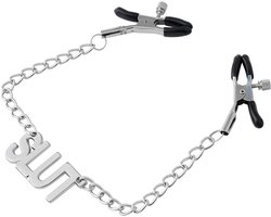 Smart Moves - Tepelklemmen met hanger in de vorm van het woord SLUT