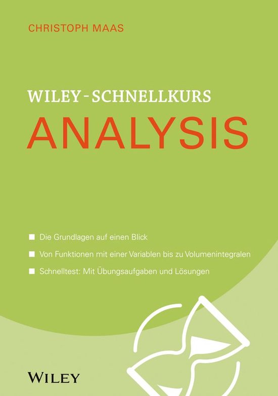 Wiley Schnellkurs - Wiley-Schnellkurs Analysis - cover