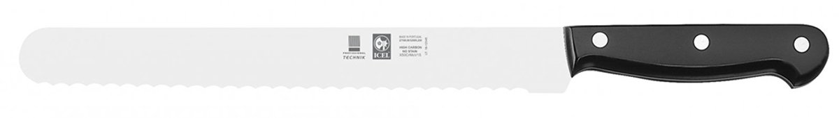 ICEL - Technik Series - Snijmes - Gekarteld - 25cm - RVS