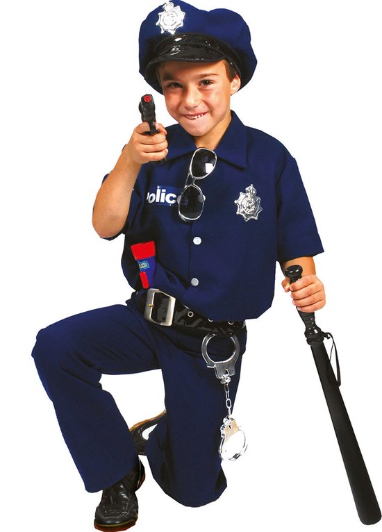 Verkleedpak politie agent jongen Good Cop 128 - Carnavalskleding