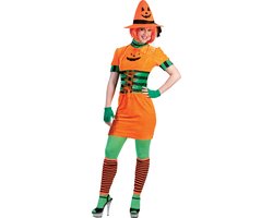 Verkleedpak jurk pompoen oranje groen Pumpkin Dress 40-42