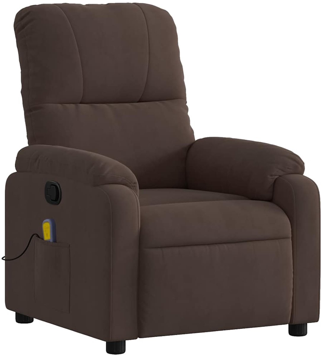 Afbeelding 2 van vidaXL Massagestoel Microvezel Bruin