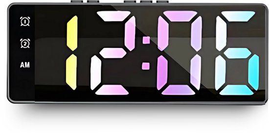 Lumivéra® - Digitale Wekker - Digitale Klok - Wekkers voor Kinderen & Volwassenen - Reiswekker - Slaapkamer - Led Wekkers Digitaal - Alarmklok - Zwart Kleurvariant
