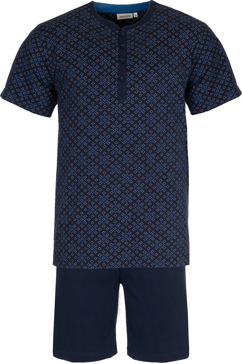 Pastunette Shortama - Katoen - Donkerblauw - Knoopsluiting - Maat S