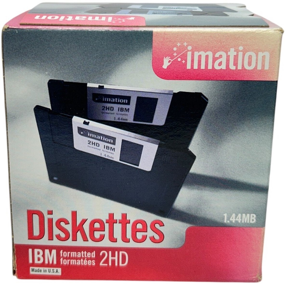 Imation 2HD Diskettes 3,5"" 1,44 Mb PC geformateerd zwart 10 stuks 4 pack (40 diskettes) Floppy disc / Floppy drive