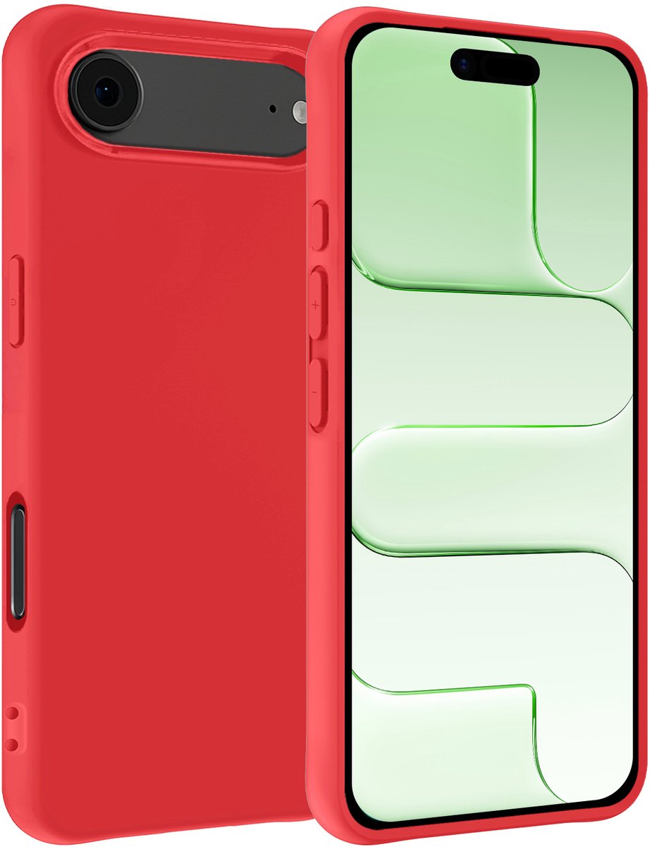 Hoesje Geschikt voor Apple iPhone Air - Sterk & Shockproof - Hoes Cover - Siliconen Case - Rood