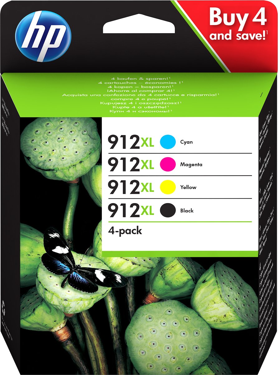 HP 912 XL - Inktcartridge - Origineel - Hoge capaciteit - Kleur & Zwart