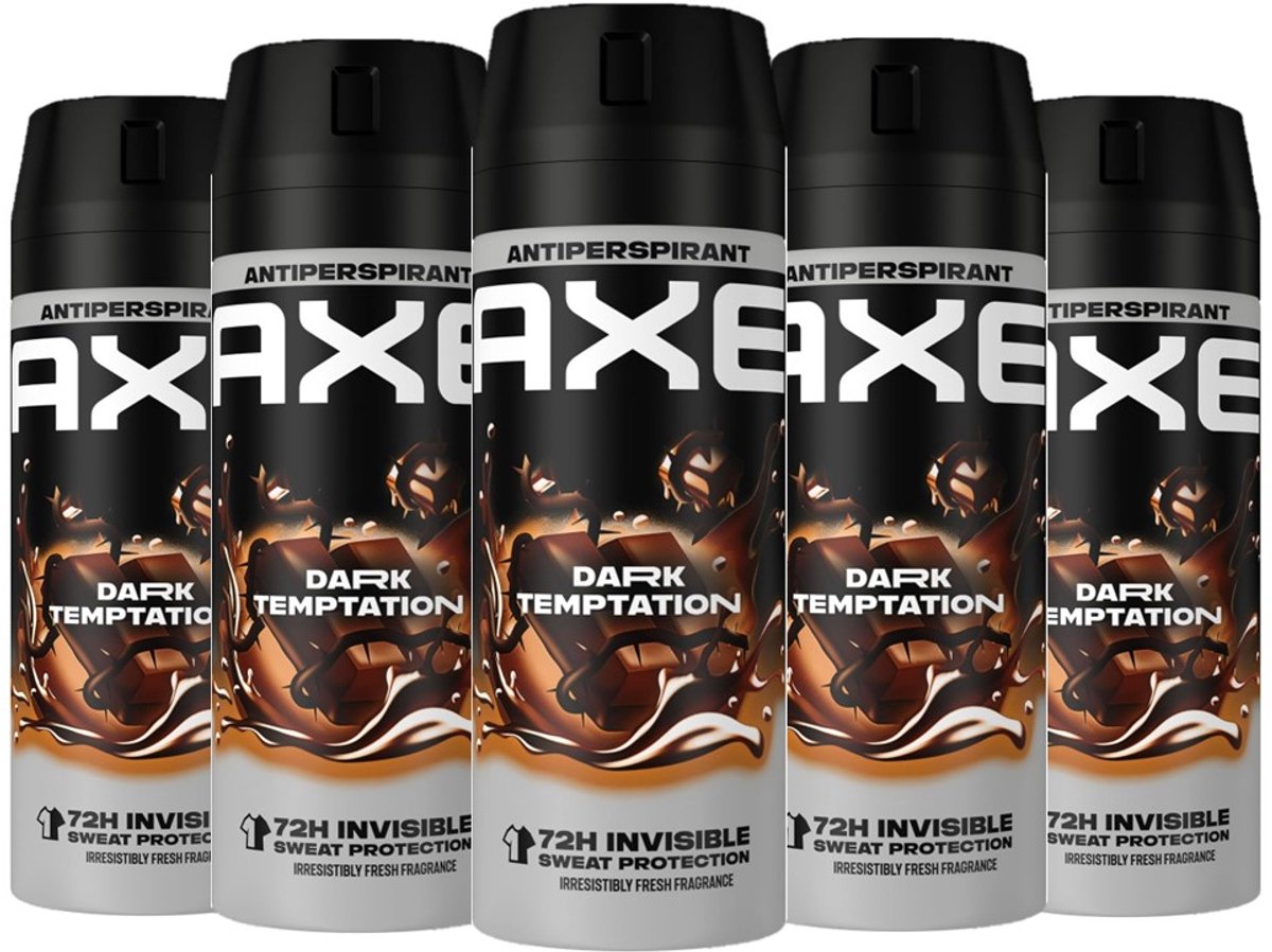 MULTI BUNDEL 5 stuks Axe DARK TEMPTATION DRY - deodorant - spray 150 ml